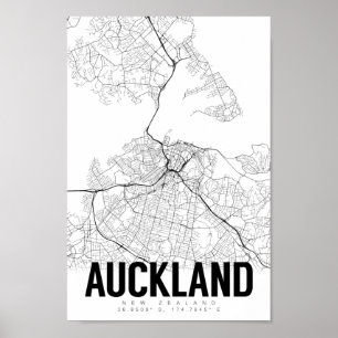 Auckland Neuseeland Minimalistisch Map Art Poster