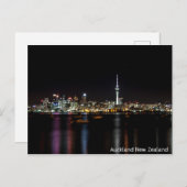 Auckland Neuseeland Night Skyline Postkarte (Vorne/Hinten)