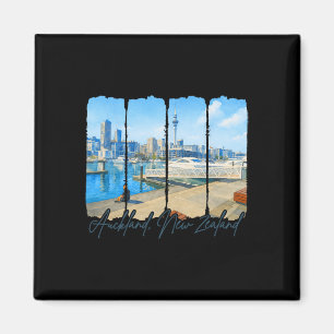 Auckland Neuseeland Reisepinselstrich Aucklan Magnet