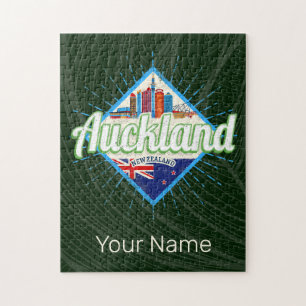 Auckland Neuseeland Retro-Skyline vintage Puzzle