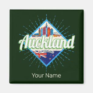 Auckland Neuseeland Retroskyline Vintag Magnet