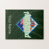 Auckland Neuseeland Retroskyline Vintag Puzzle (Horizontal)
