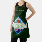 Auckland Neuseeland Retroskyline Vintag Schürze (InSitu)