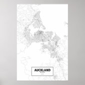Auckland, Neuseeland (schwarz auf weiß) Poster (Vorne)