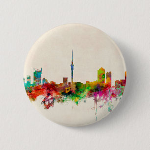 Auckland Neuseeland Skyline Button