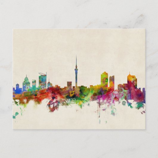 Auckland Neuseeland Skyline Postkarte (Vorderseite)