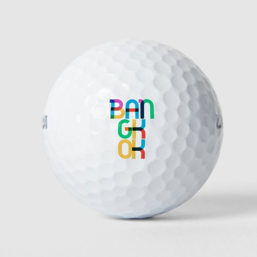 Auckland New Zealand Pop Art Letters Golfball (Vorderseite)