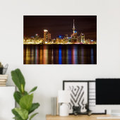 Auckland Night City Poster (Heimbüro)