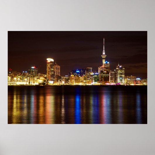 Auckland Night City Poster (Vorne)