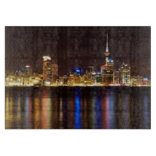 Auckland Night Cityscape Schneidebrett