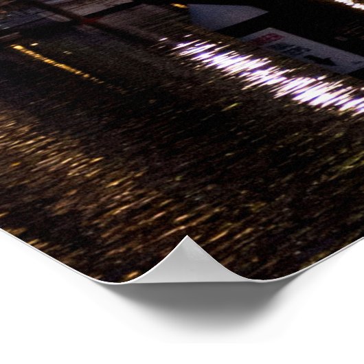 Auckland night light, Sky Tower, Poster (Ecke)