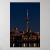 Auckland night light, Sky Tower, Poster (Vorne)