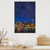 Auckland Night Skyline Poster (Küche)