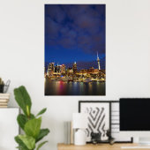 Auckland Night Skyline Poster (Heimbüro)