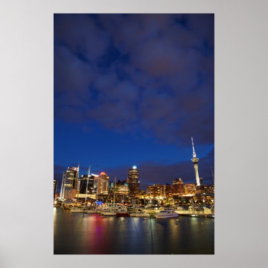 Auckland Night Skyline Poster (Vorne)