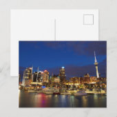 Auckland Night Skyline Postkarte (Vorne/Hinten)