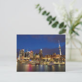 Auckland Night Skyline Postkarte (Stehend Vorderseite)