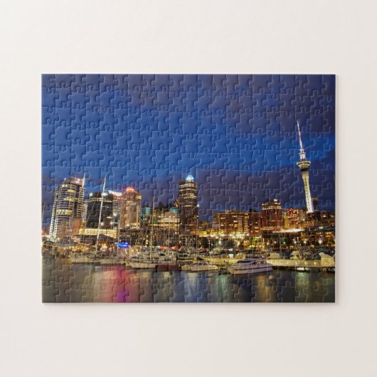 Auckland Night Skyline Puzzle (Horizontal)