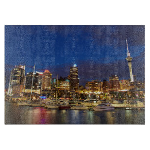 Auckland Night Skyline Schneidebrett