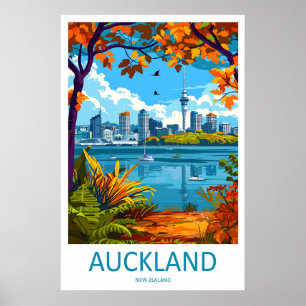 Auckland Park Nationaler Reise-Skiplakat Vintage Poster