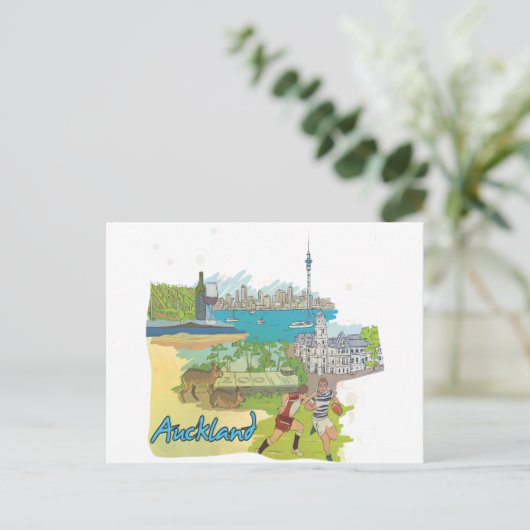 Auckland Postkarte (Stehend Vorderseite)