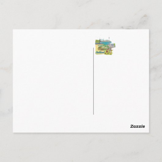 Auckland Postkarte (Rückseite)