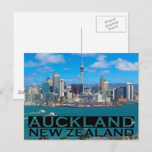 Auckland Postkarte (Vorne/Hinten)