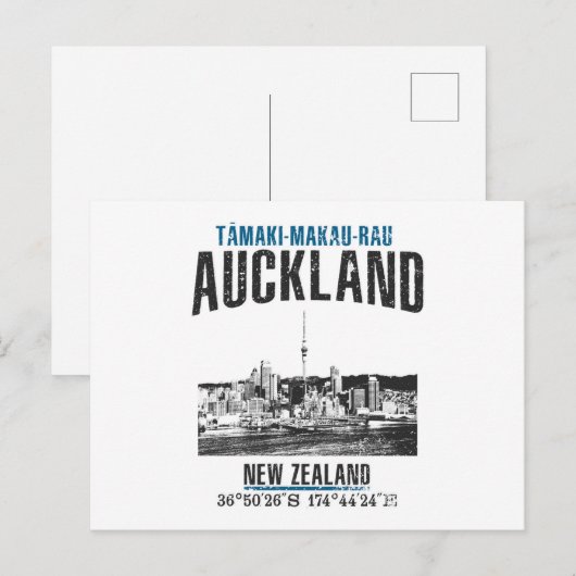 Auckland Postkarte (Vorne/Hinten)