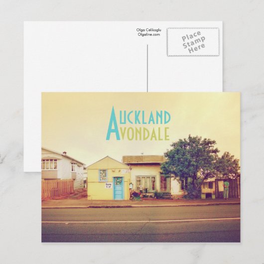 Auckland Postkarte (Vorne/Hinten)