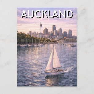 Auckland-Segelschiff Neuseeland Postkarte