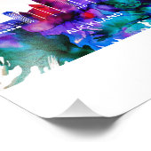 Auckland Skyline Fotodruck (Ecke)