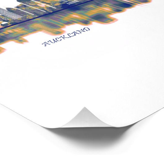 Auckland Skyline Fotodruck (Ecke)