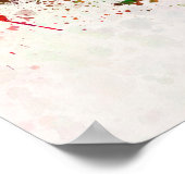 Auckland Skyline im Aquarellbild Poster (Ecke)