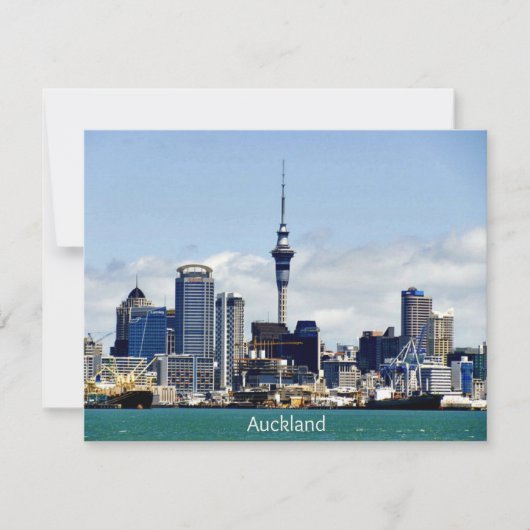 Auckland Skyline Karte (Vorderseite)