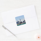 Auckland Skyline Quadratischer Aufkleber (Umschlag)
