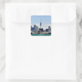 Auckland Skyline Quadratischer Aufkleber (Tasche)