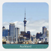 Auckland Skyline Quadratischer Aufkleber (Vorderseite)