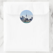 Auckland Skyline Runder Aufkleber (Tasche)