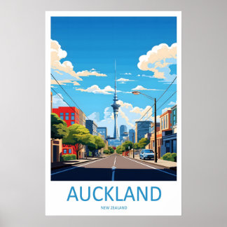 Auckland Travel Park Poster Nationaler Ski Vintage