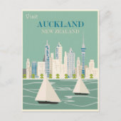 Auckland Vintage Poster Postkarte (Vorderseite)