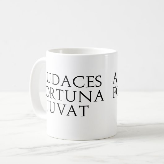Audaces Fortuna Juvat Kaffeetasse (Vorderseite Links)