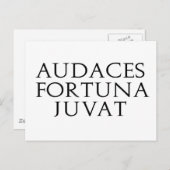Audaces Fortuna Juvat Postkarte (Vorne/Hinten)