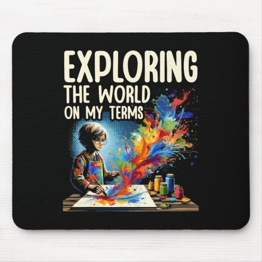 Audhd Autismus Adhd Autistic Spectrum Neurodiversi Mousepad (Vorne)