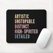 Audhd Autismus Adhd Autistic Spectrum Neurodiversi Mousepad (Mit Mouse)