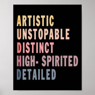 Audhd Autismus Adhd Autistic Spectrum Neurodiversi Poster