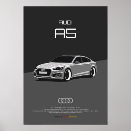 Audi A5 B9 Facelift Poster
