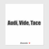 Audi, Vide, Tace Aufkleber (Blatt)