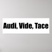 Audi, Vide, Tace Poster (Vorne)