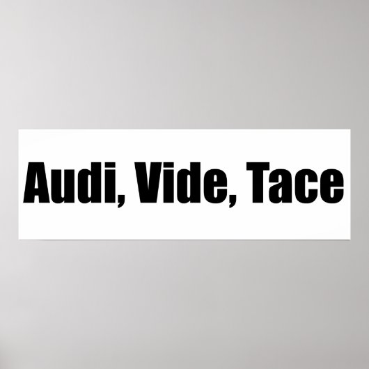 Audi, Vide, Tace Poster (Vorne)