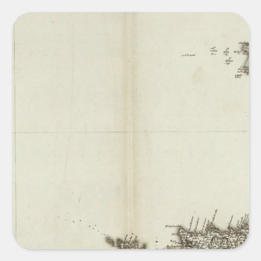 Audierne, rade de Brest Quadratischer Aufkleber (Vorderseite)